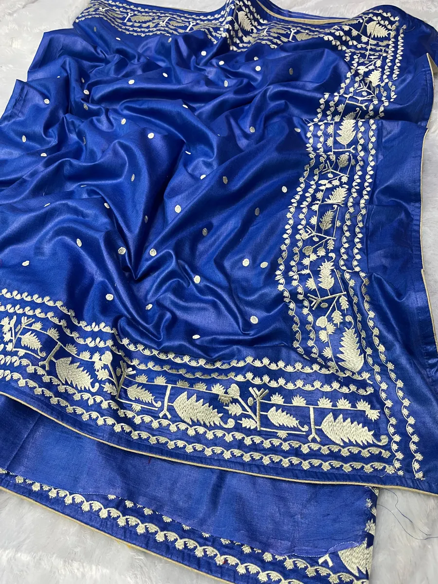 Pure Tussar Munga Silk Saree with Natural Texture & Elegant Lustre